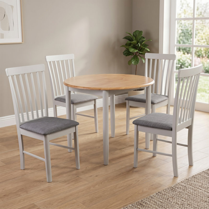 Deerfiled Extendable Round Solid Wood Dining Table