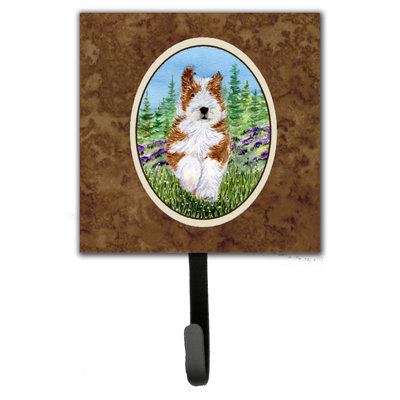 Porte-laisse collie et crochet mural barbu