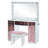 Vanity Desk Set with Cushioned Stool