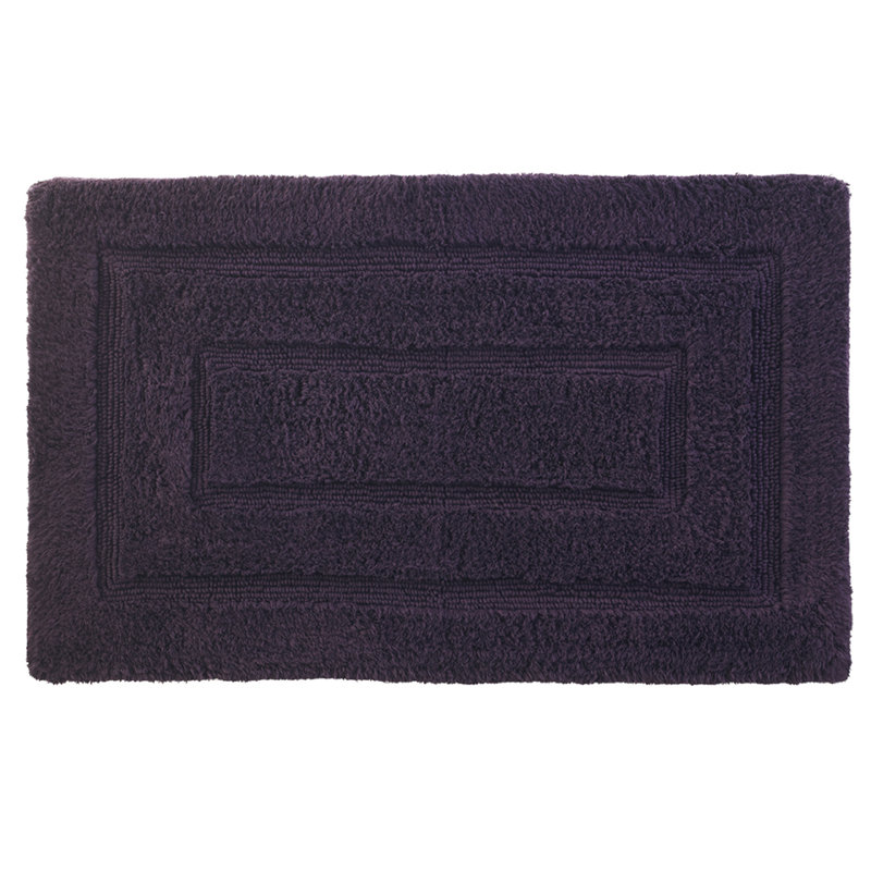 Apolonia Cotton Non-Slip Bath Rug, Plum, 24" H x 40" W