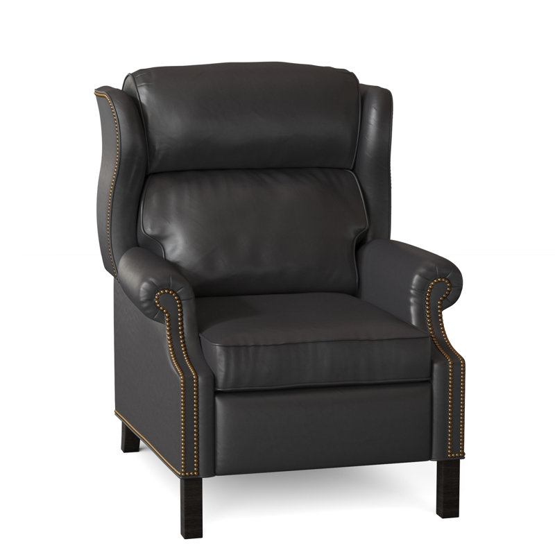 Fauteuil inclinable Chippendale, Cuir véritable Outsider Raven, Plantation, Français naturel No 9