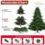 Arbre de Noël pleine forme 7,5 pi avec 2441 pointes - aiguilles mixtes en PE / PVC, base large pour les grands espaces, structure à charnières pour une installation facile, support en métal pour un soutien solide *-1108950427