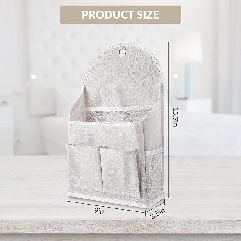 Sac de rangement multi-poches en lin