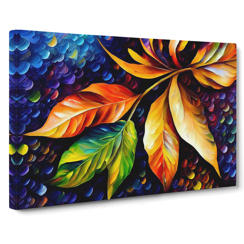 Glimmering Leaf Vol.4 - Wrapped Canvas, 35cm H x 50cm W x 3cm D