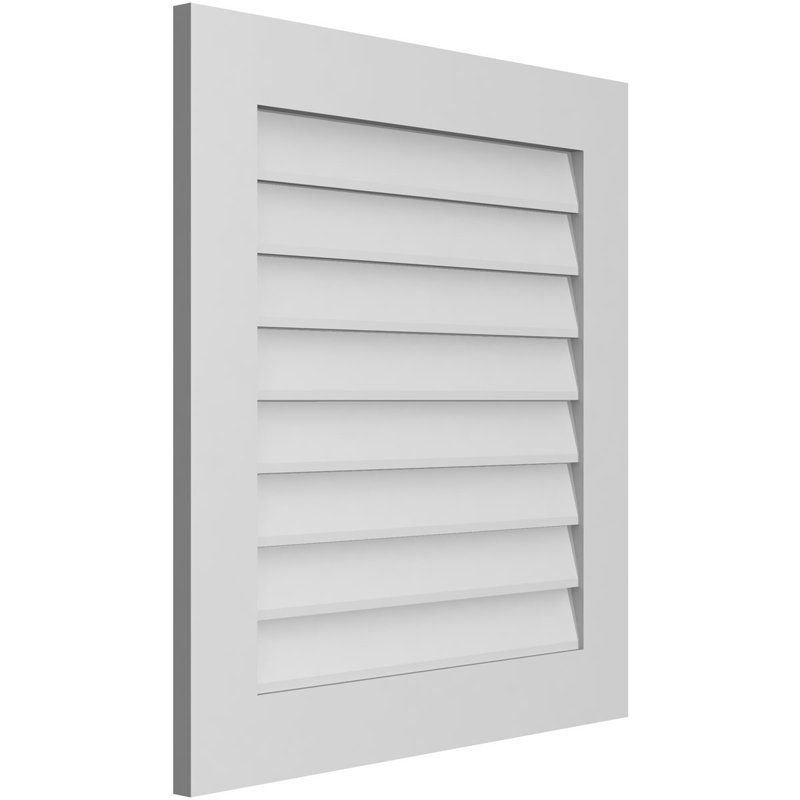 Vent à pignon rectangulaire en uréthane non-fonctionnel, H 30 po x l 28 po x P 1 po