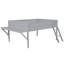 Lit mezzanine en bois avec bureau et DEL, gris-1509054660