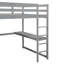 Lit mezzanine en bois avec garde-robe intégré-1184911748