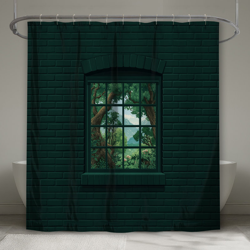 Rideaux de douche Brick Wall, L 70 po x H 72 po
