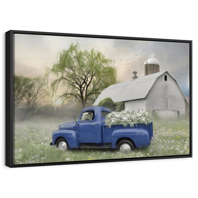 Old Fashioned Spring, 40" X 27", Floating Frame Black