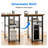 Latarya 59''W L-Shaped Desk with Steel Storage Shelves,Reversible Computer Desk with Built-in Outlets and LED Strip Lights-917033588