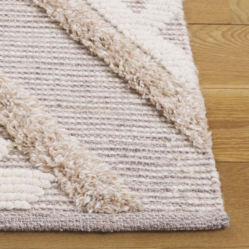 Keyin Hand Woven Wool Pile Southwestern Rug, Rectangle 5' x 8'