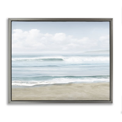 Art mural sur toile flottant noir apaisant, "vagues apaisantes" par Mike Calascibetta