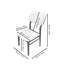 47cm H Boucle Upholstered Upholstered Back Parsons Chair in White-1697142730