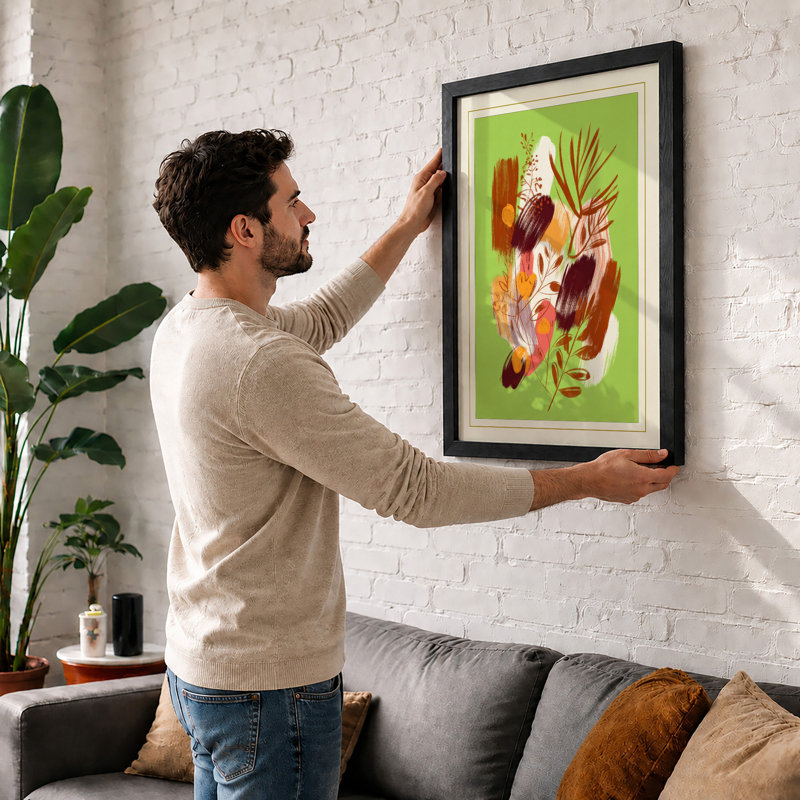 Dried Botanicals Study Botanical - Framed Print, Walnut, A4 - 29.7 x 21.0 cm