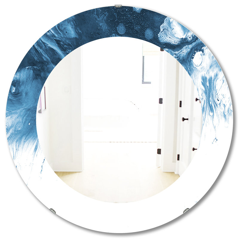 Miroir d'appoint Mid-Century, H 31,5 po x l po, Abstrait 1