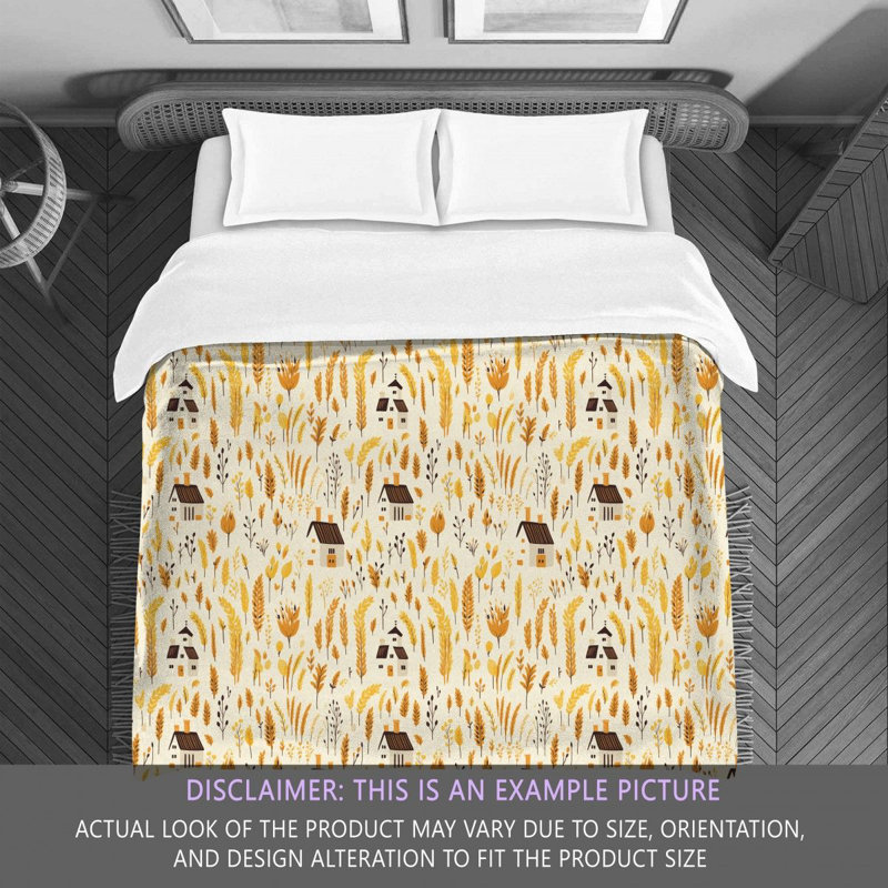 Brown Yellow Bedding, Twin Extra Long Comforter