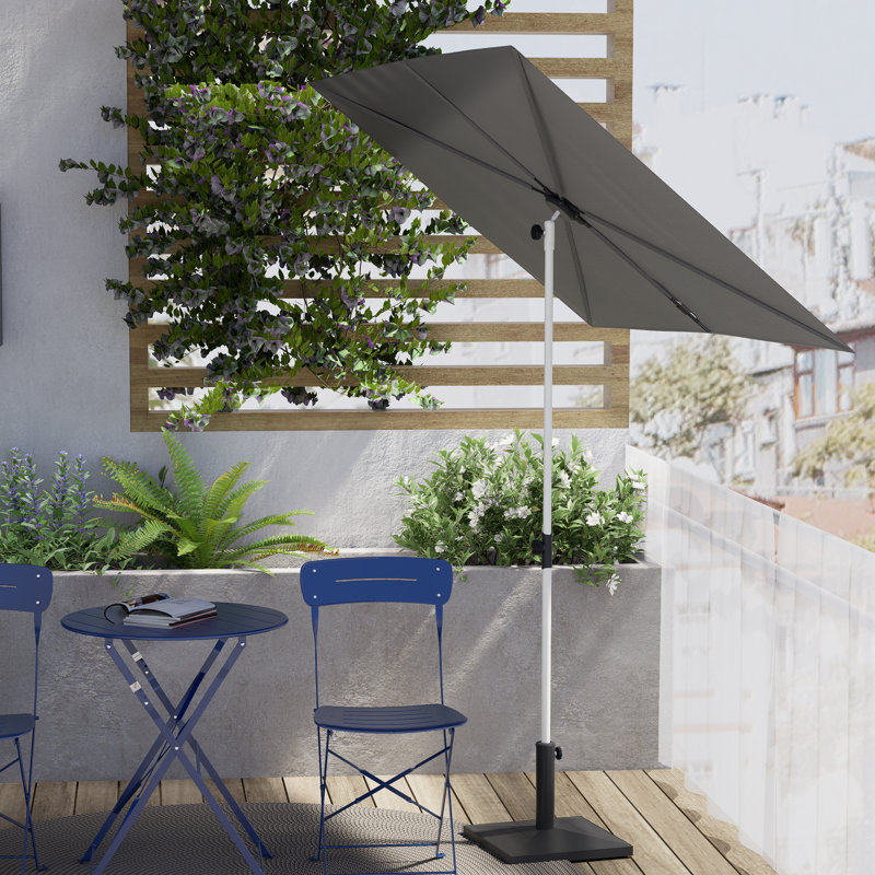 182.9cm X 131.05cm Rectangular Market Parasol, Grey