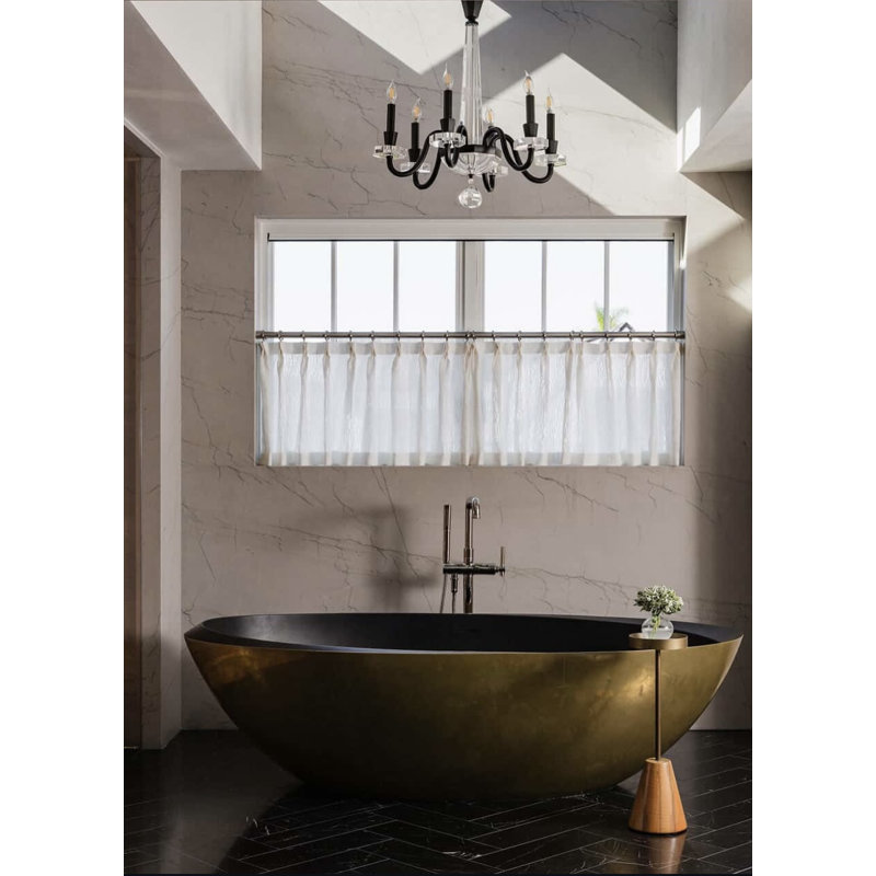 Vast Studio Aged Brass Freestanding Oval Bathtub –  Brass/Green Interior Deep Soaking Solid Surface Tub with Metallic Luxury Finish & Contemporary Spa-Inspired Design