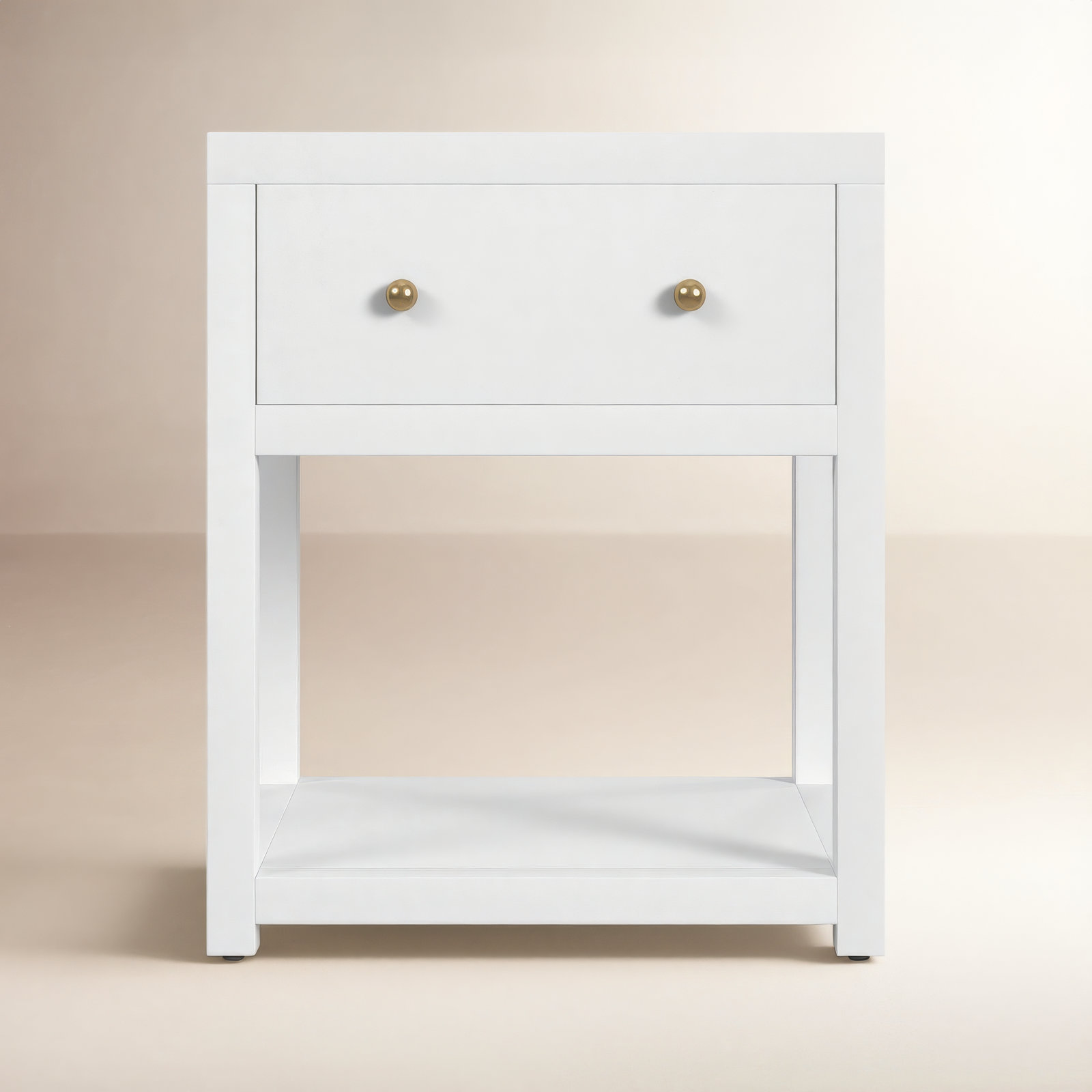 Celine 21" 1-Drawer Nightstand, Smooth White