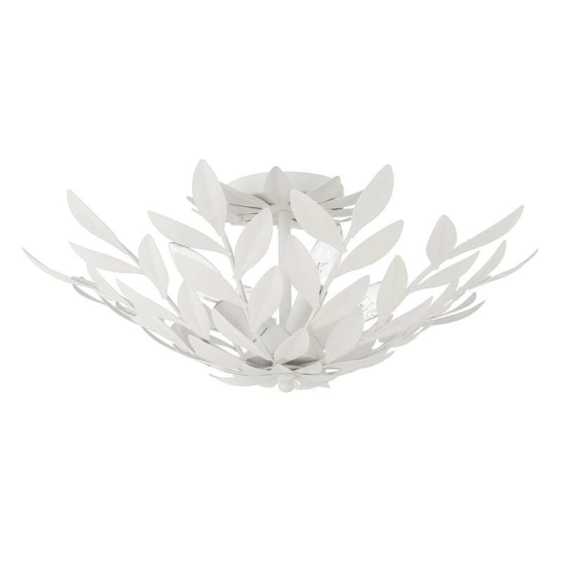 Plafonnier semi-encastré 20,75 po Taliaferro, Blanc