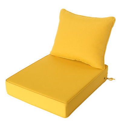 Coussins de siège profond 24 po x 28 po x 5,5 po d'extérieur / d'intérieur (ensemble de 1), coussins de siège et de dossier toutes saisons pour mobilier de patio