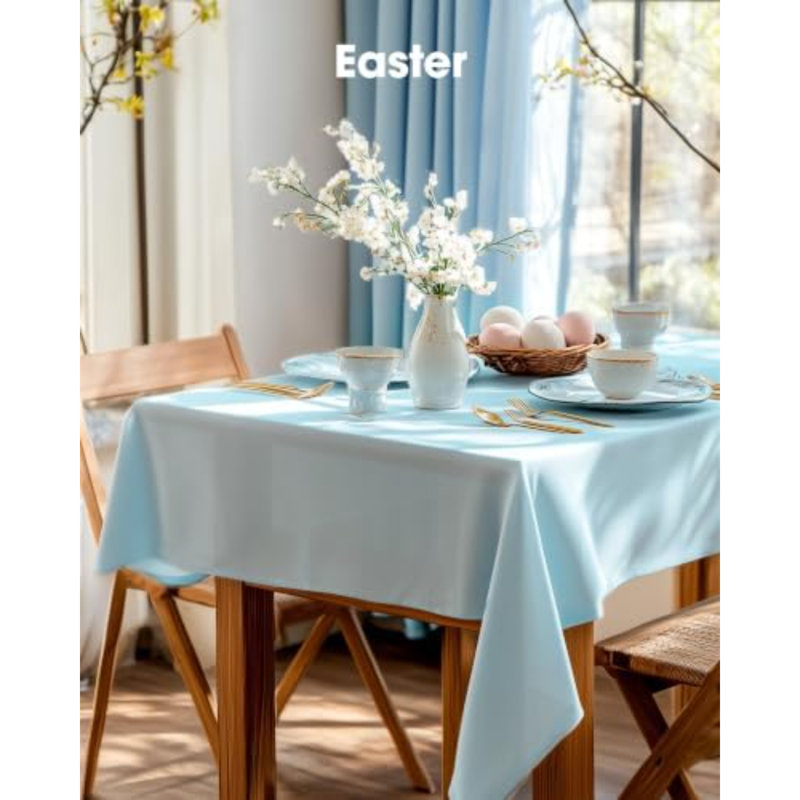 Nappe en plastique jetable 54 x 108 pouces, paquet de 10, bleu bébé