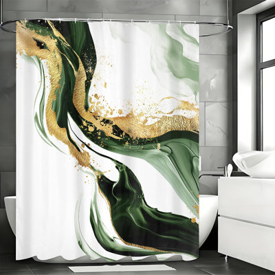 Shower Curtains with Hooks Included