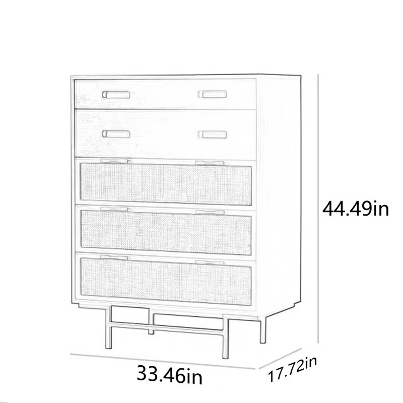 Armoire créative en rotin de bois massif