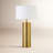 York 29.5" Tall Table Lamp with Fabric Shade in Brass/White-434664012