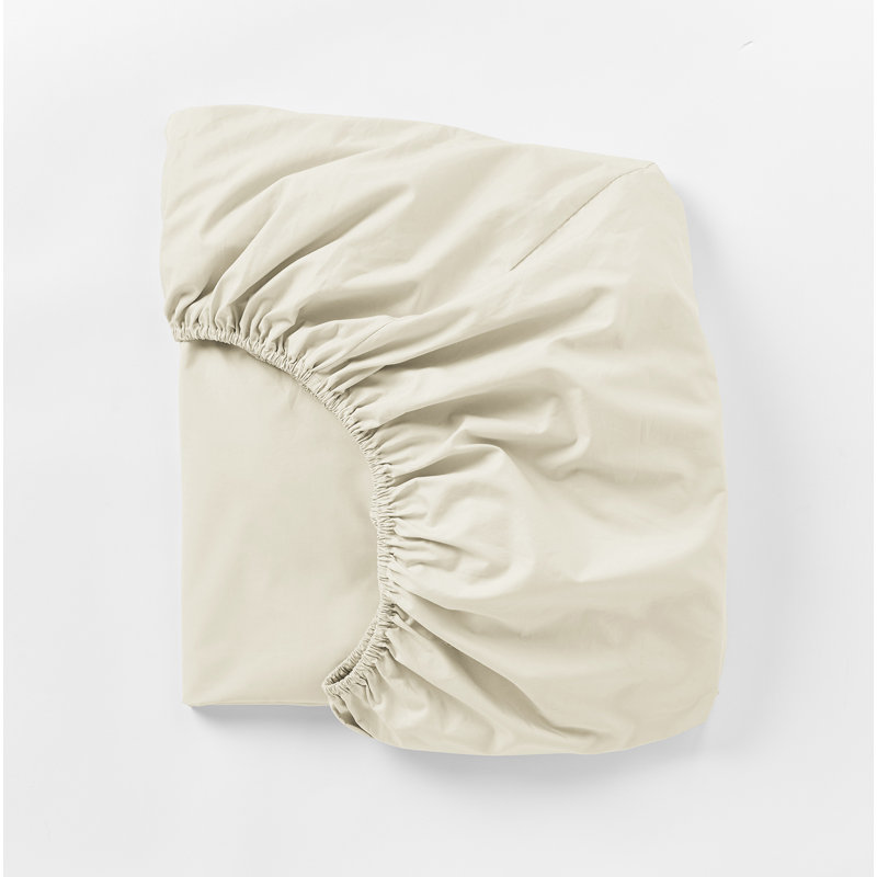 Refined Organic Percale Fitted Sheet, Full Fitted Sheet, Undyed