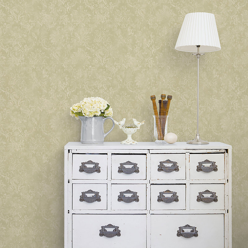 Positano 10m x 52.8cm Matte Wallpaper Roll, Green/Beige