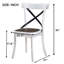 Ensemble de 2 chaises de salle à manger de style rustique moderne avec design rétro en X