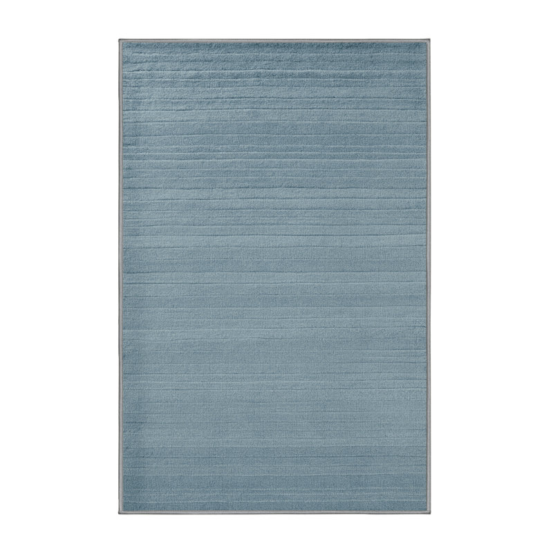 Machine Washable Solid Gray Area Rug, Runner 2' x 4'