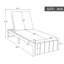 Chaise longue d'extérieur inclinable en bois d'acacia 76,3 po avec coussins (ensemble de 2)-129226971-129226969
