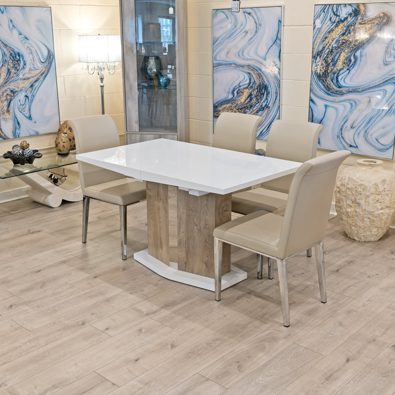 Bowdoinham 4 -Person Butterfly Leaf Dining Set, Taupe