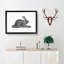 Illustration of a Hare - Framed Print-55579410-55579411