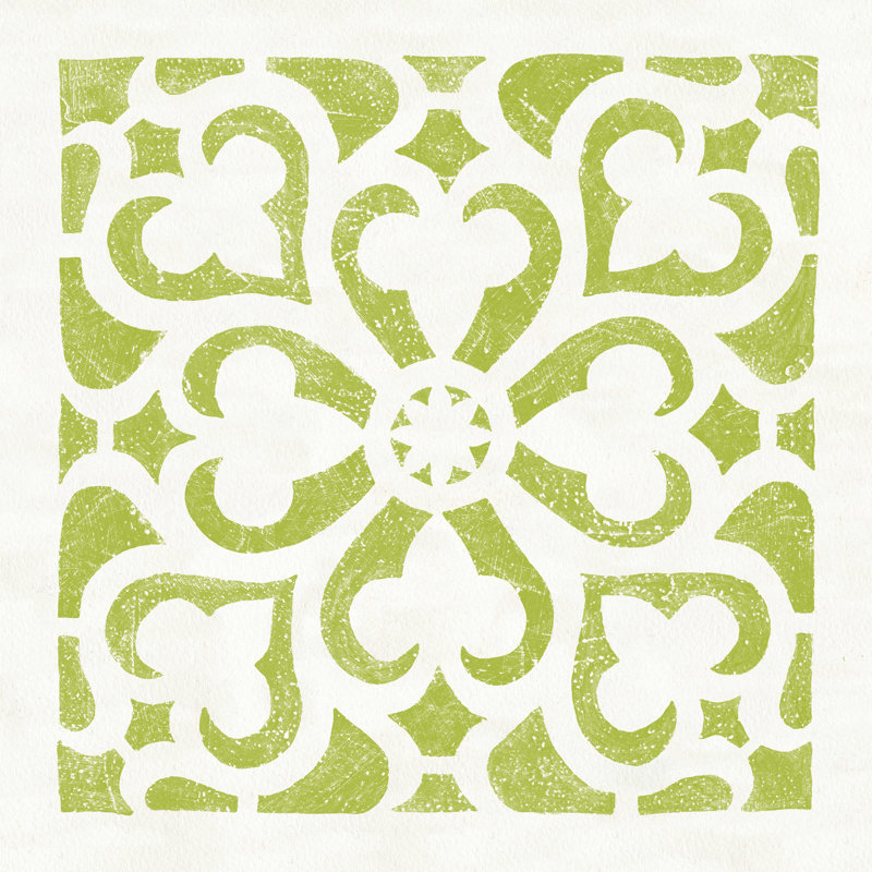 Tuile Hacienda III vert lime, H 12 po x l 12 po