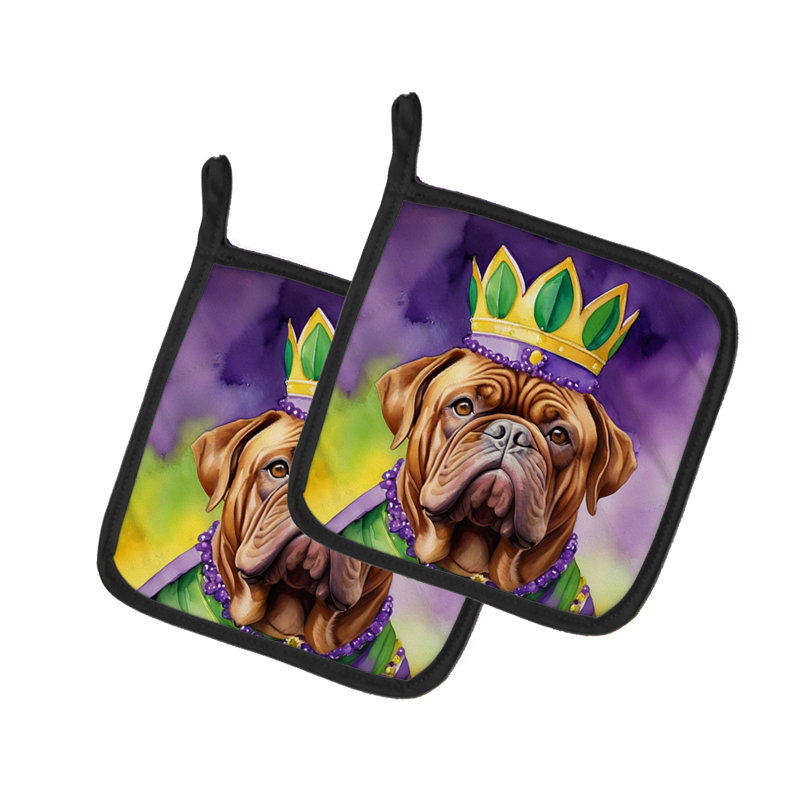 Paire de poignées Dogue de Bordeaux King of Mardi Gras