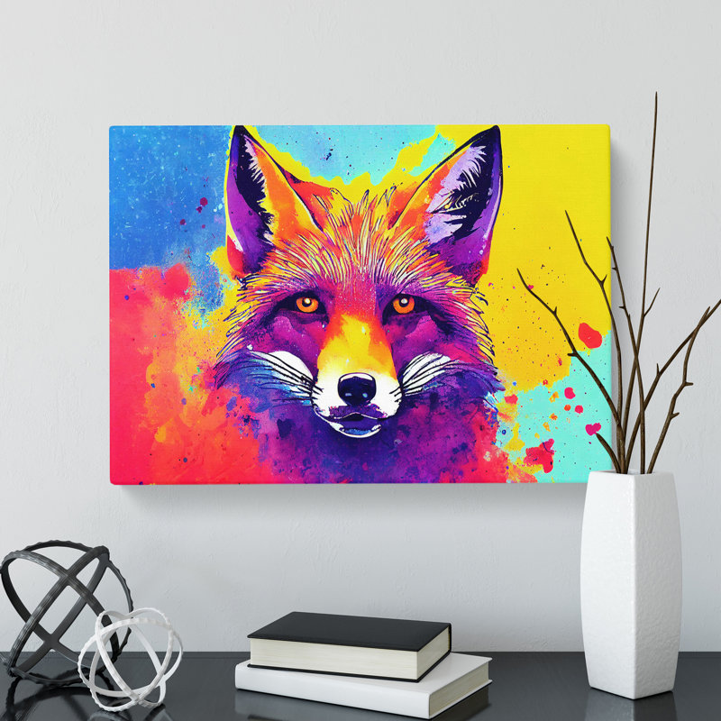 Fox Splashed Vol.4 Abstract - Wrapped Canvas, 35cm H x 50cm W x 3cm D