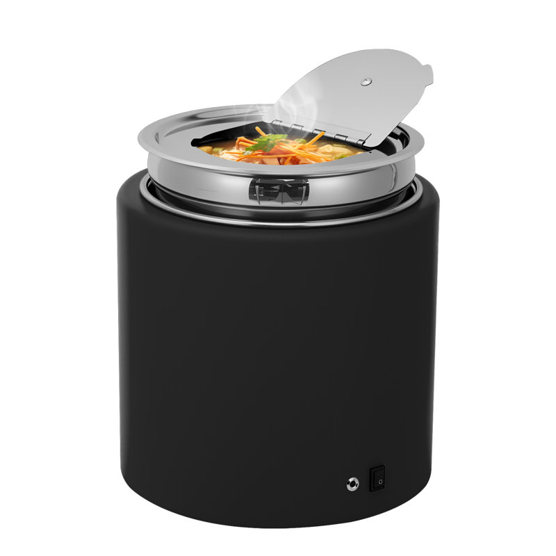 Chauffe-soupe électrique 11,62 pte 300 W - Acier inoxydable 304 pour la cuisine, le restaurant et le buffet, Noir