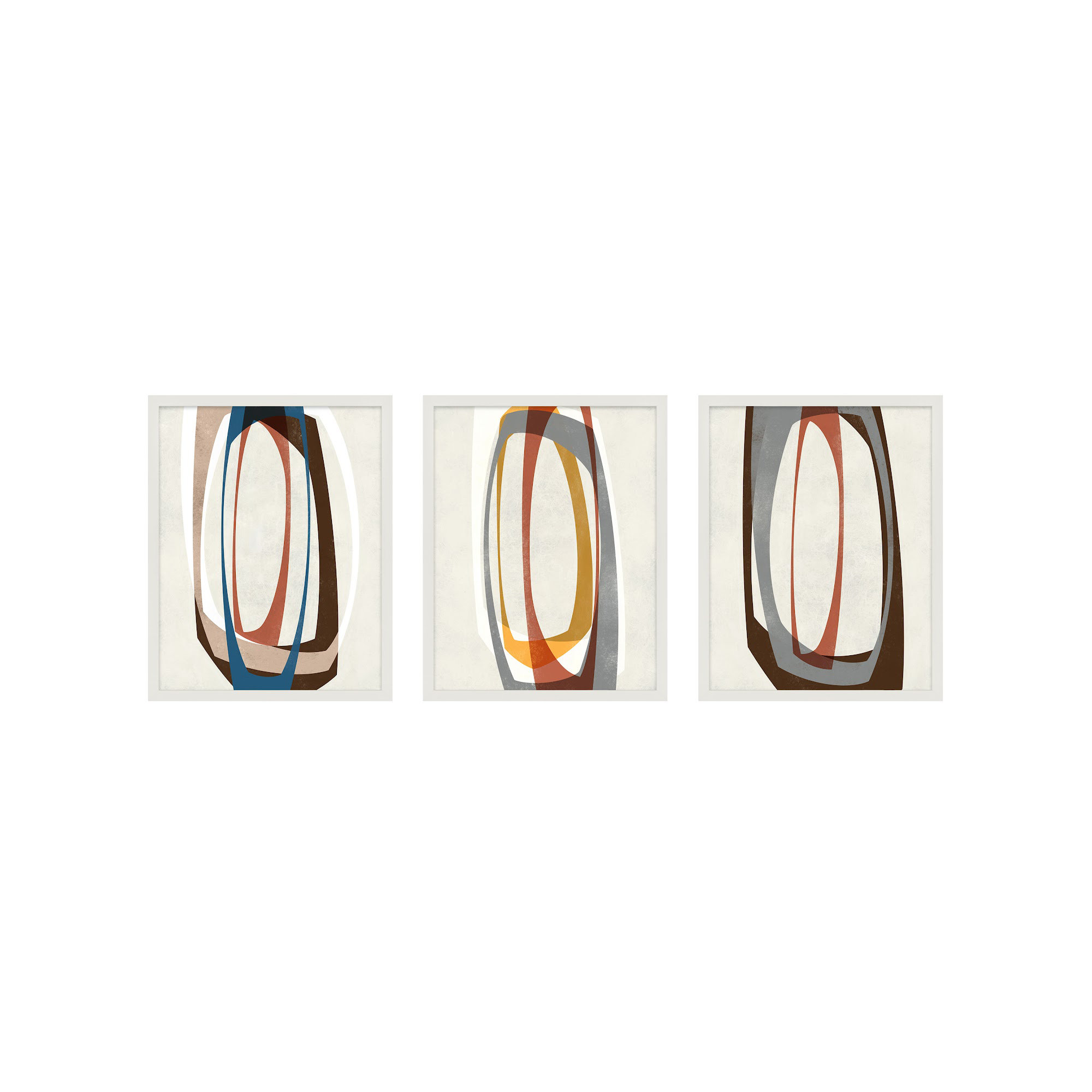 Orbit 3-5 by Jacques Pilon, White Framed, 30" H x 24" W