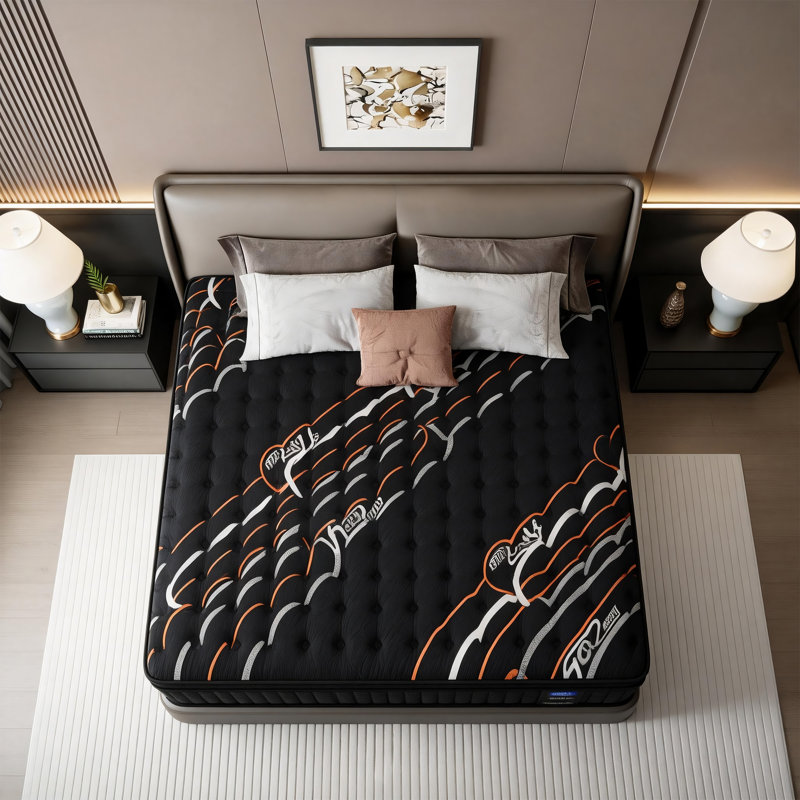 12" Medium Firm Hybrid Mattress in a Box - Breathable Euro Top with Cooling Gel Memory Foam and Individual Pocket Springs for Motion Isolation and Pressure Relief