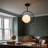 Metal Body Globe Semi Flush Mount