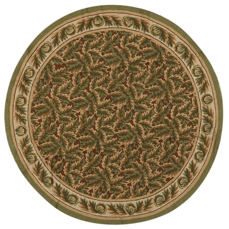 Hand Woven Wool Floral Area Rug