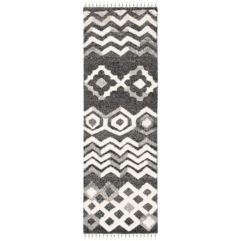 Castaneda Hand Knotted Wool Southwestern Rug, Runner 2'3" x 8'