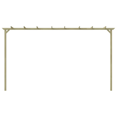 360cm W x 60cm D Solid Wood Arbour in Green
