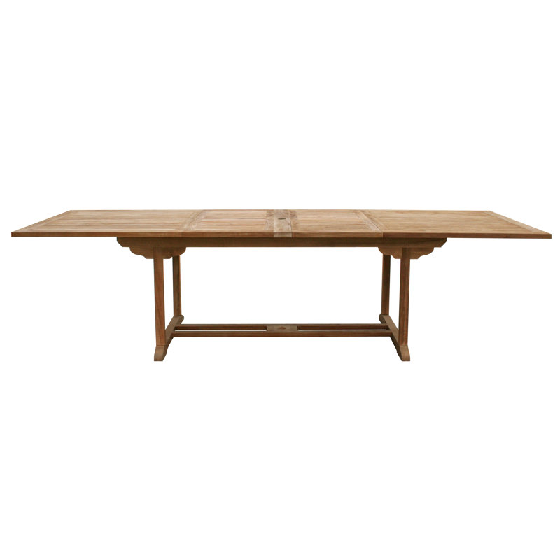10 - Person A-Grade Teak Wood Patio Dining Set with Extendable Rectangular Table, Cushions Included