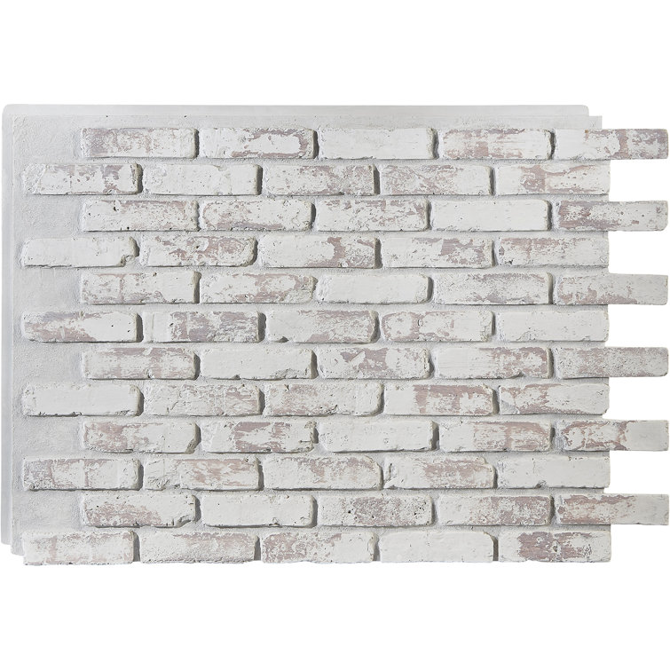 AZ Faux High-Density Polyurethane Faux Brick Wall Textured Panels for Interior and Exterior Decor | Brick Wall Paneling | Old Medford Brick | 47L x