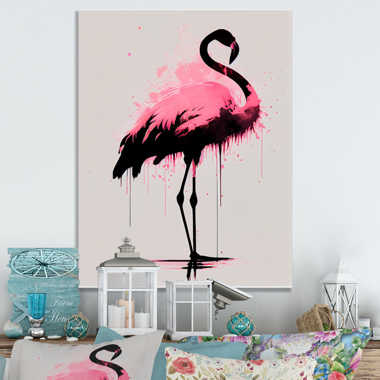 Bay Isle Home Paint By Numbers Pink Flamingos On Paper Print