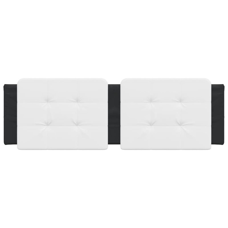 vidaXL Headboard Cushion White and Black, Black/White, Queen